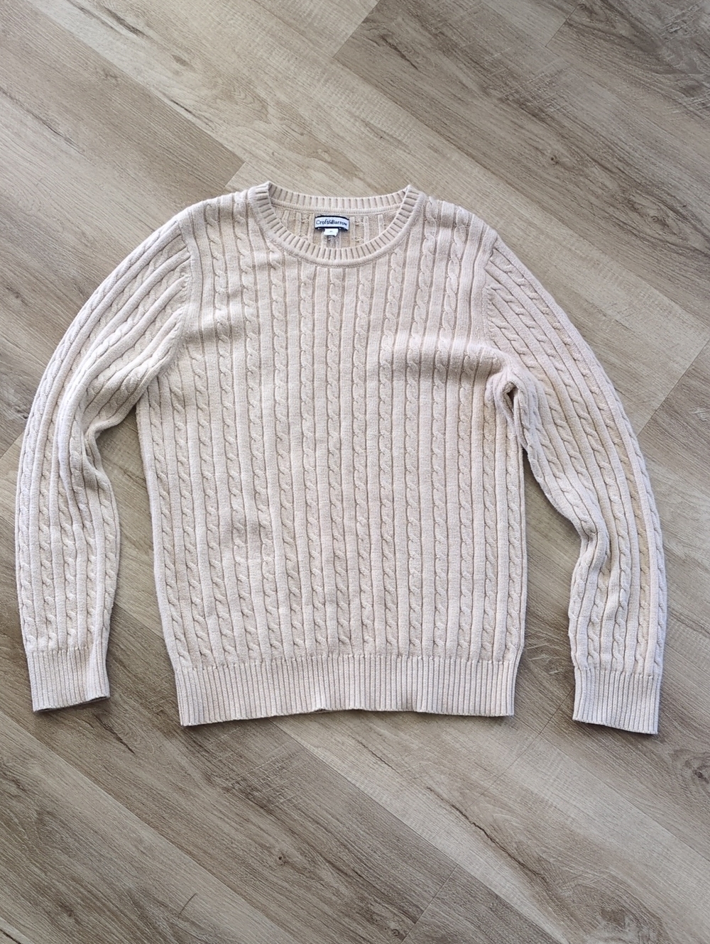 Croft & Barrow Cream Cable Knit Pullover